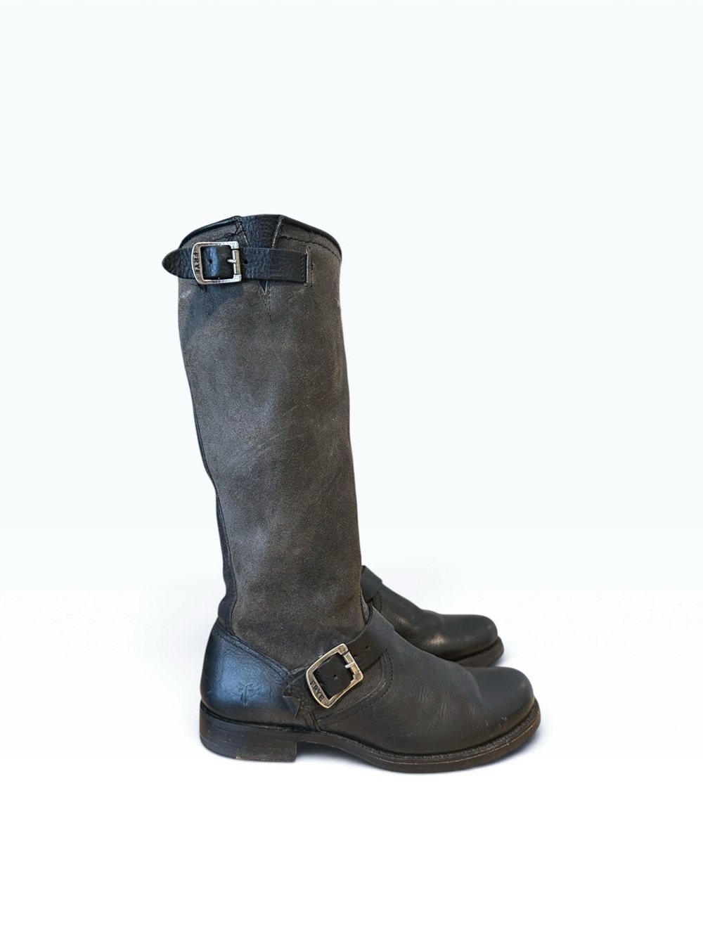 Frye Vintage Veronica Slouch Knee High Black Leather Boots 8.5 - Picture 2 of 12